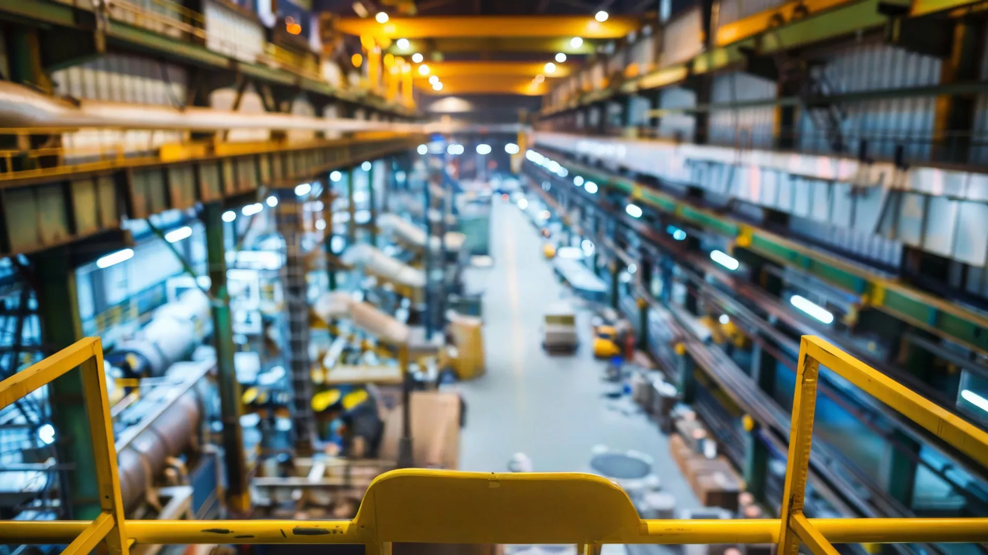 Linha de produção de uma indústria de alimentos